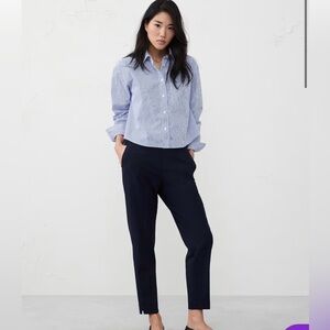 New with tags, banana republic navy Hayden  dress pants, size 10 pull on
